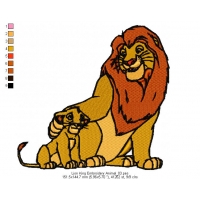 Lion King Embroidery Animal_03